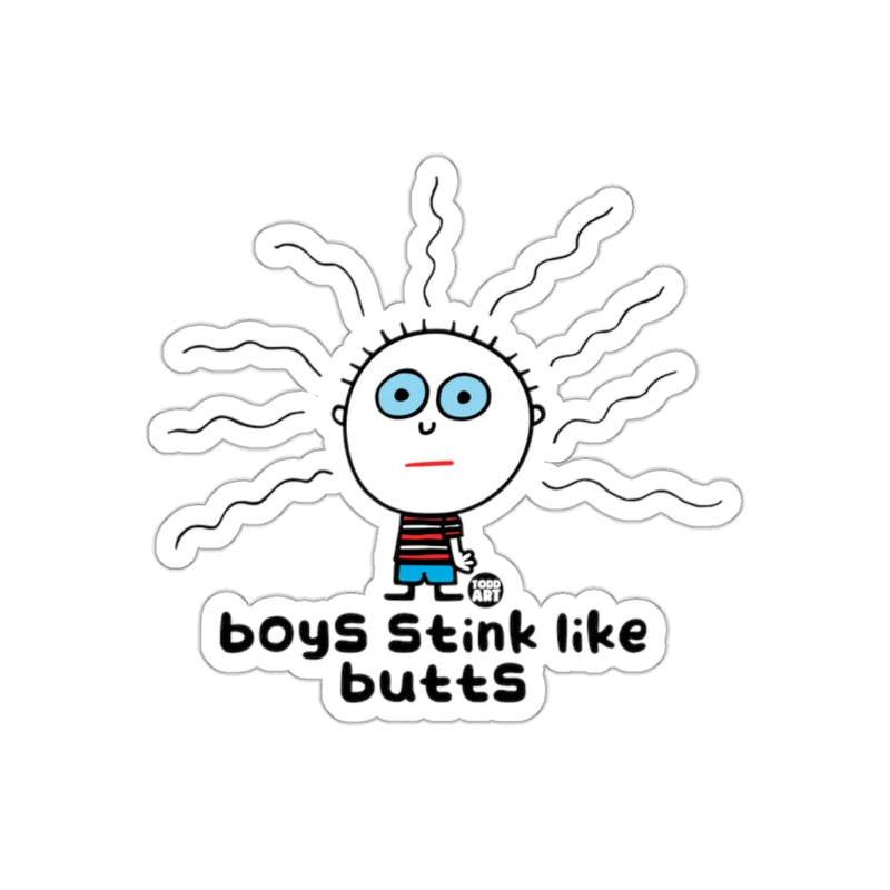 Load image into Gallery viewer, Boys Stink Like Butts Graphic Sticker Funny Art
