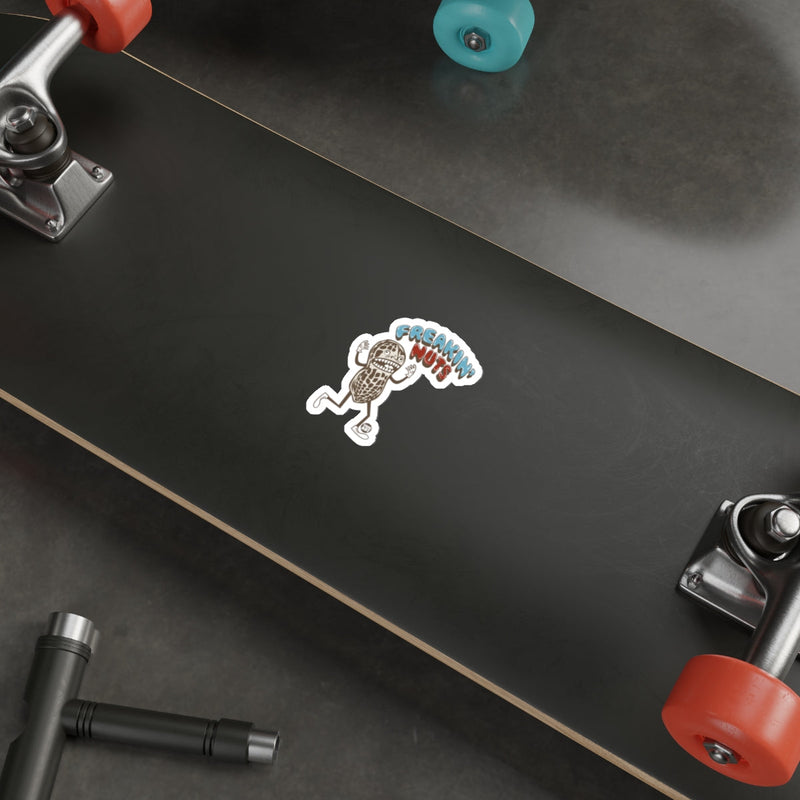 Load image into Gallery viewer, Freaking Nuts Funny Sticker for Skateboard Decor or Laptop
