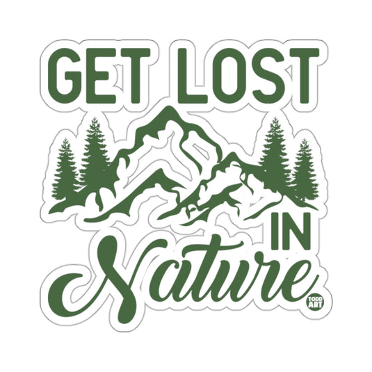 Get Lost Mountains Nature Artwork Explore Adventure sticker