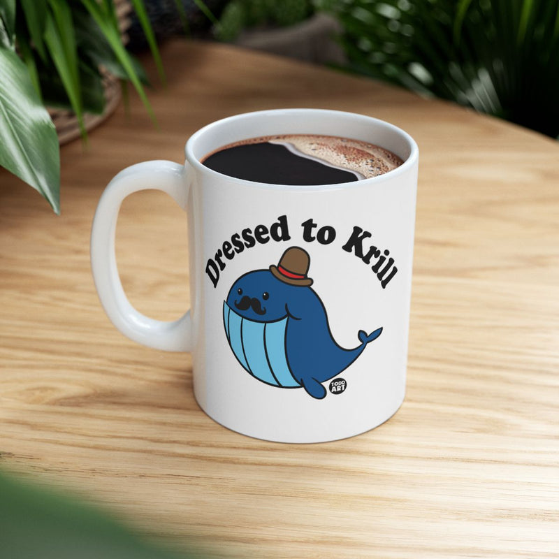 Load image into Gallery viewer, Dressed to Krill Funny Whale Coffee Mug Gift
