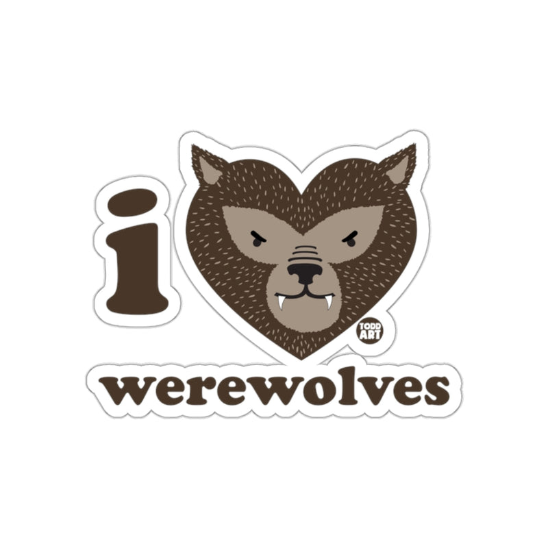 Load image into Gallery viewer, I Love Werewolves Heart Shaped Sticker for Fans
