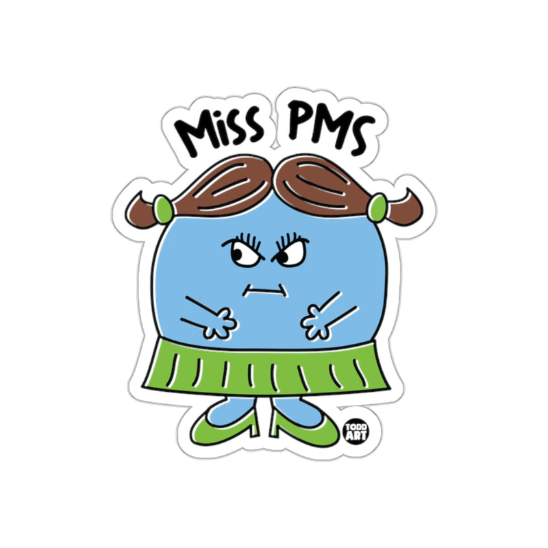 Load image into Gallery viewer, Miss PMS Character Funny Sticker for Laptops and Water Bottles

