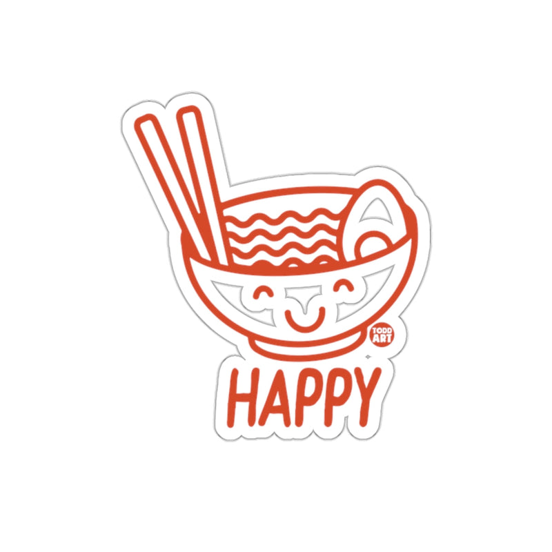 Load image into Gallery viewer, Happy Noodle Bowl Sticker with Cute Smiling Face
