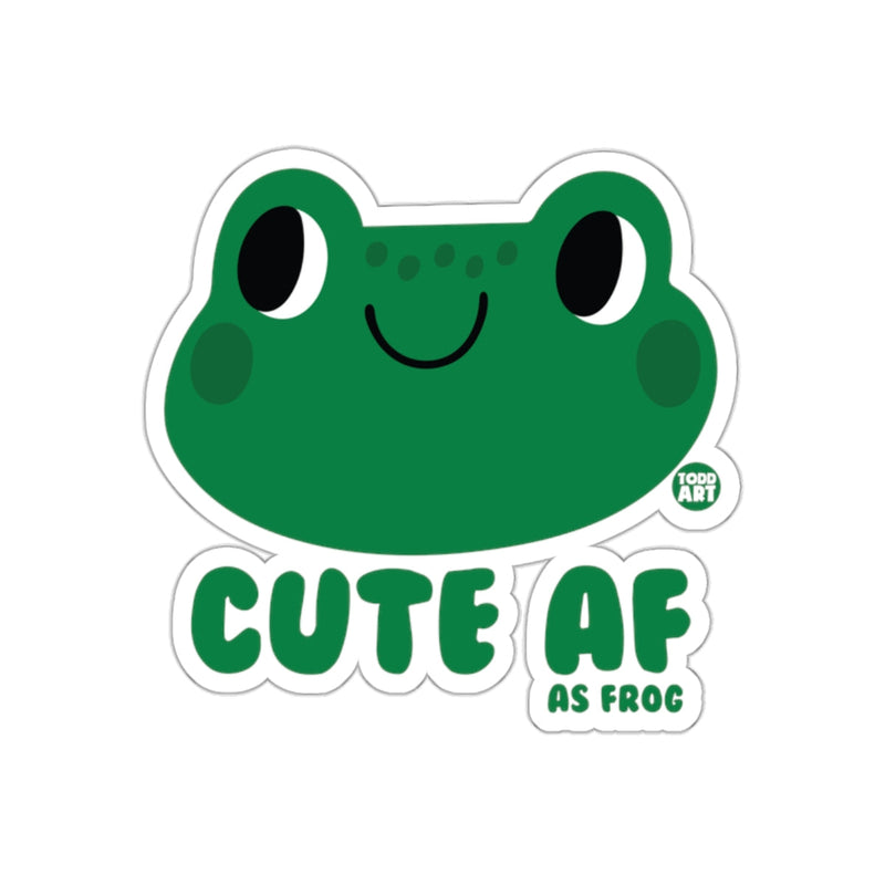 Load image into Gallery viewer, Cute AF As Frog Sticker with Adorable Design
