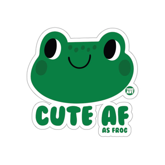 Cute AF As Frog Sticker with Adorable Design