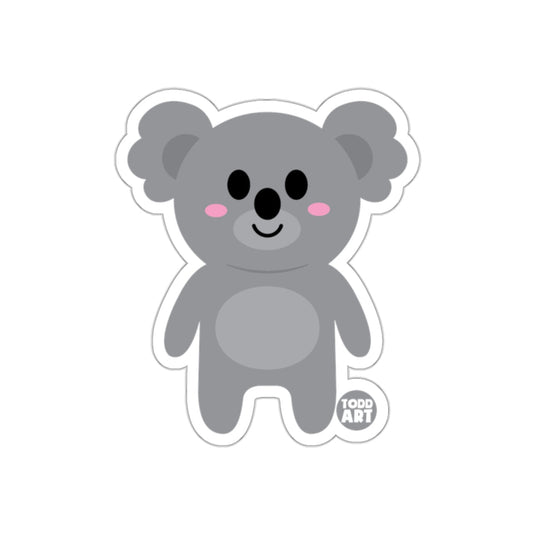 Cute Cartoon Koala Art Sticker for Kids and Adults