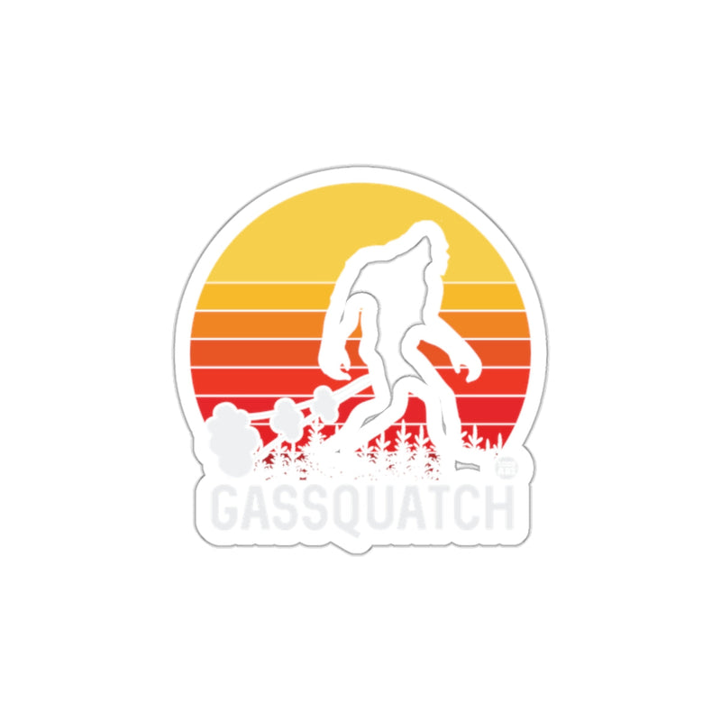 Load image into Gallery viewer, Funny Gassquatch Retro Sunset Bigfoot Sticker
