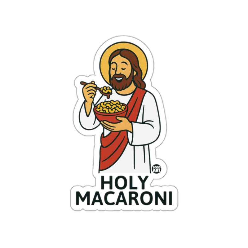 Load image into Gallery viewer, Holy Macaroni Jesus Eating Pasta Sticker
