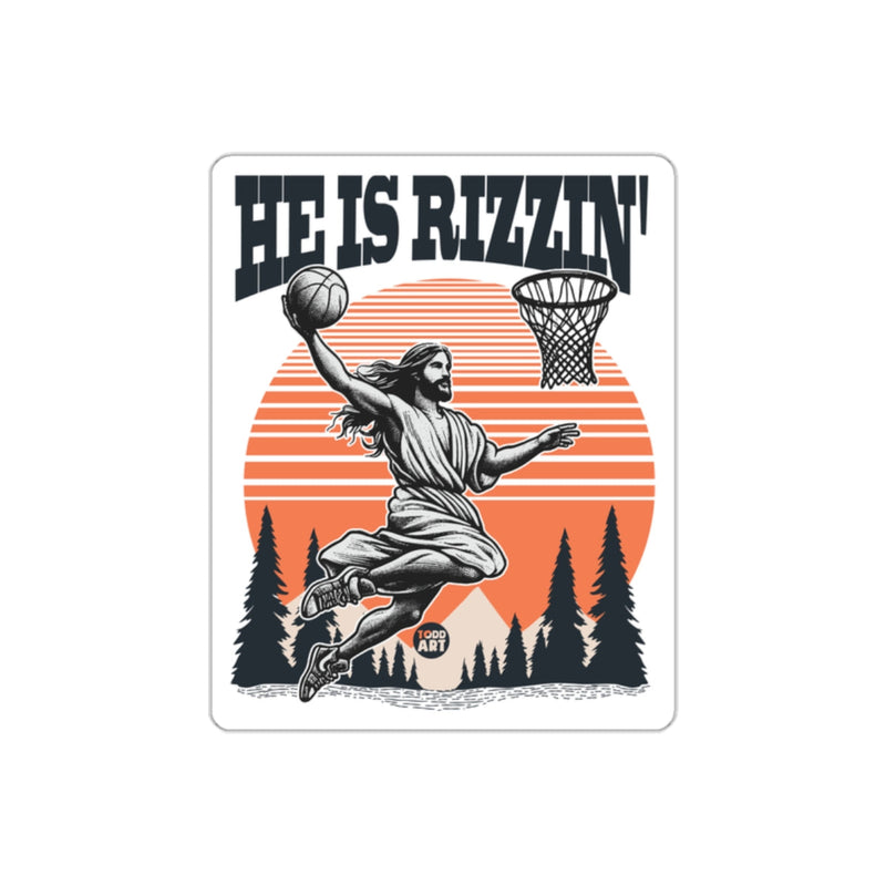 Load image into Gallery viewer, He Is Rizzin' Basketball Artwork Sticker
