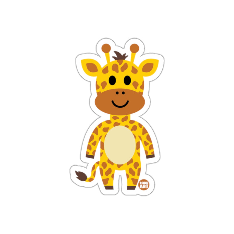 Load image into Gallery viewer, Cute Giraffe Toddler Art Sticker for Laptops or Notebooks

