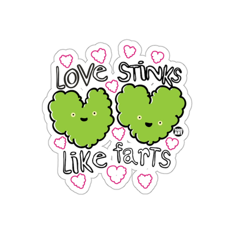 Load image into Gallery viewer, Love Stinks Like Farts Cute Humorous Art Sticker
