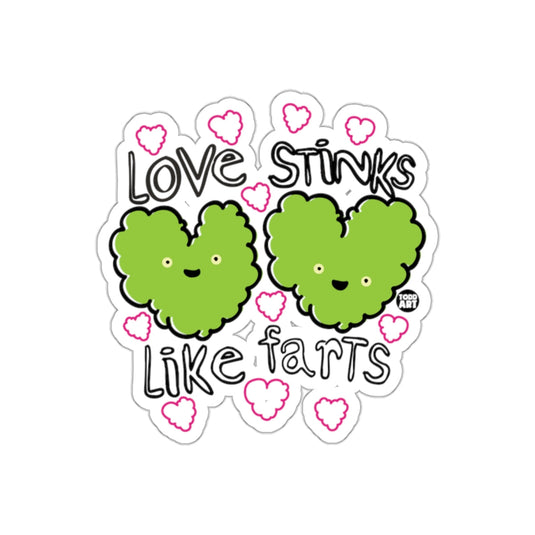 Love Stinks Like Farts Cute Humorous Art Sticker