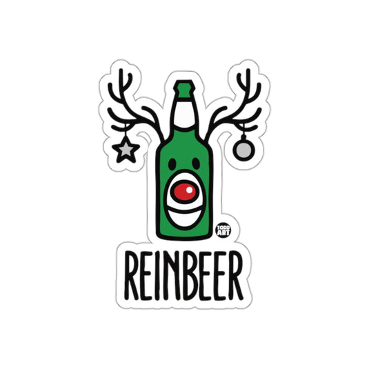 Reinbeer Reindeer Beer Bottle Christmas Sticker