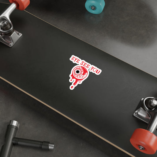 EYE SEE YOU Bloody Eyeball Graphic Sticker 