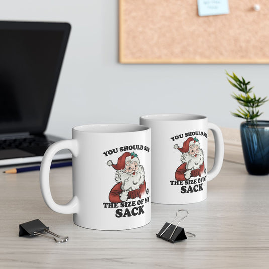 Santa Claus Funny Christmas Mug You Should See My Sack