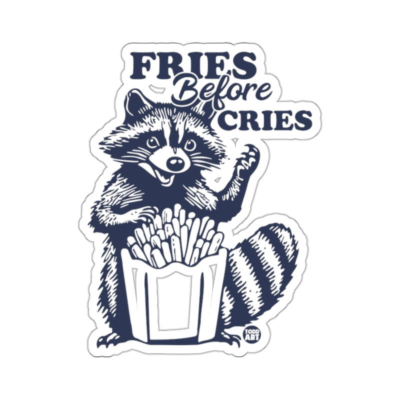 Load image into Gallery viewer, Raccoon Eats French Fries Fries Before Cries Funny Animal 
