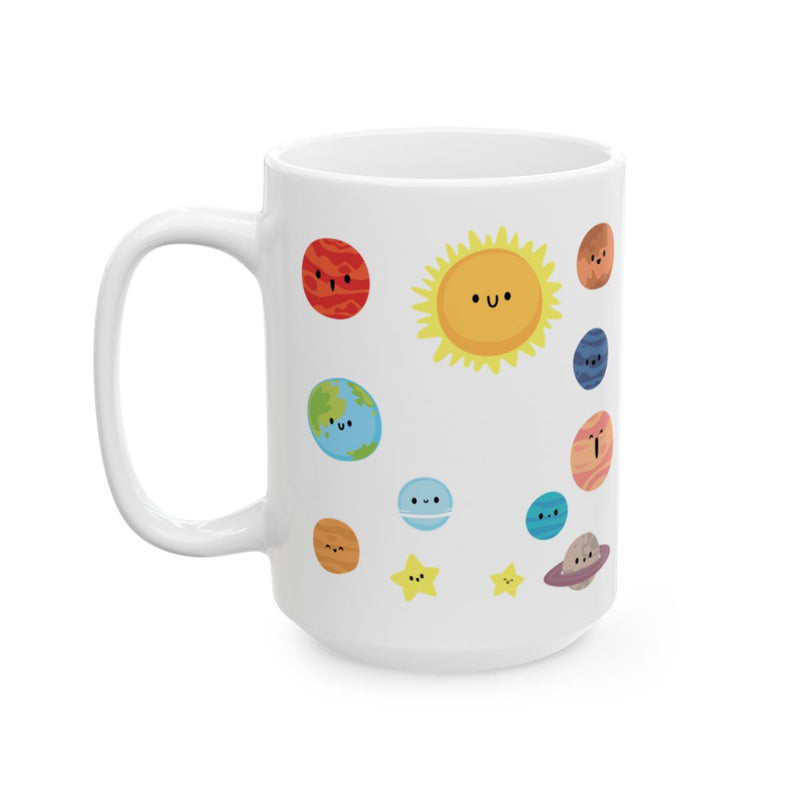 Load image into Gallery viewer, Adorable Solar System Themed Mug with Cute Planets
