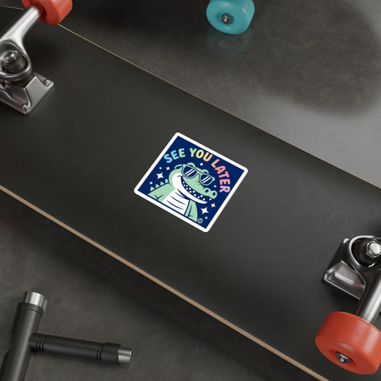 Cool Alligator Sunglasses Design See You Later Sticker 