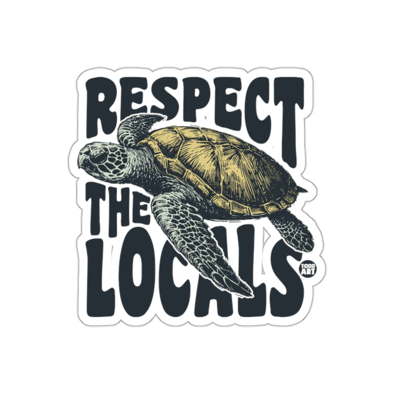 Load image into Gallery viewer, Respect The Locals Turtle Design Sticker
