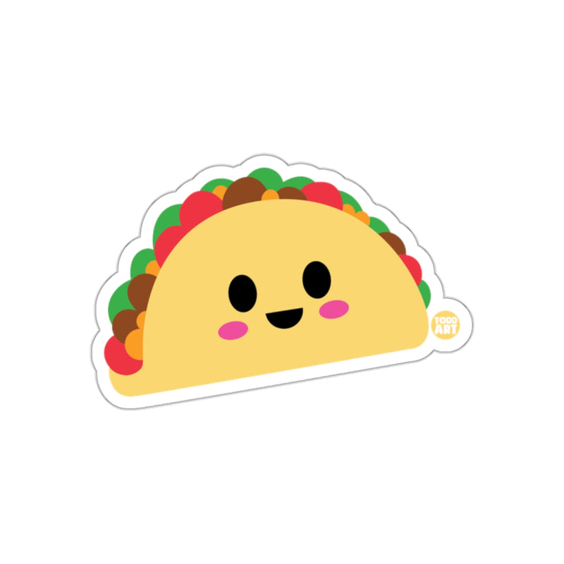 Load image into Gallery viewer, Adorable Happy Taco with Cute Face Sticker
