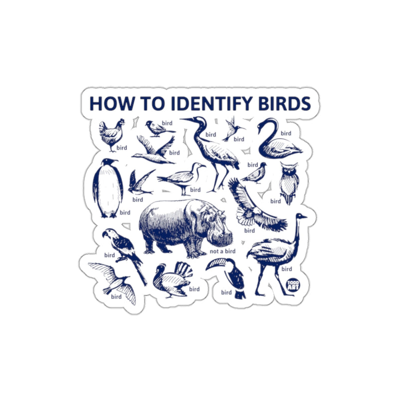 Load image into Gallery viewer, HOW TO IDENTIFY BIRDS DESIGN STICKER PRODUCT
