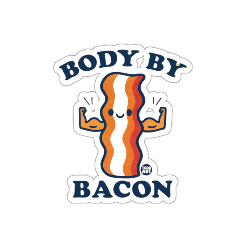 Load image into Gallery viewer, Body By Bacon Funny Graphic Sticker for All Surfaces
