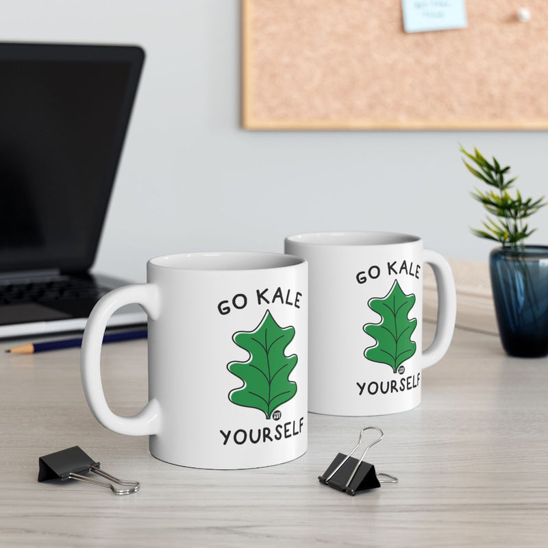 Load image into Gallery viewer, Go Kale Yourself Funny Motivational Mug for Office
