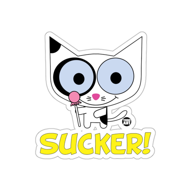 Load image into Gallery viewer, Cute Cartoon Cat with Lollipop Sucker! Sticker
