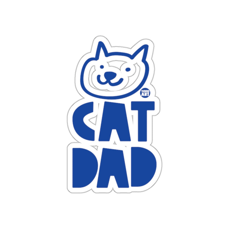 Load image into Gallery viewer, Blue Cat Dad Todd Art Funny Logo Graphic Novelty sticker
