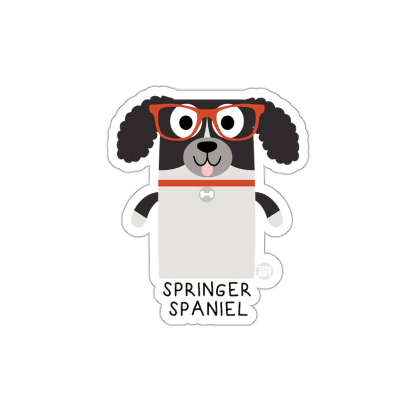Load image into Gallery viewer, Cute Cartoon Springer Spaniel Wearing Glasses Sticker
