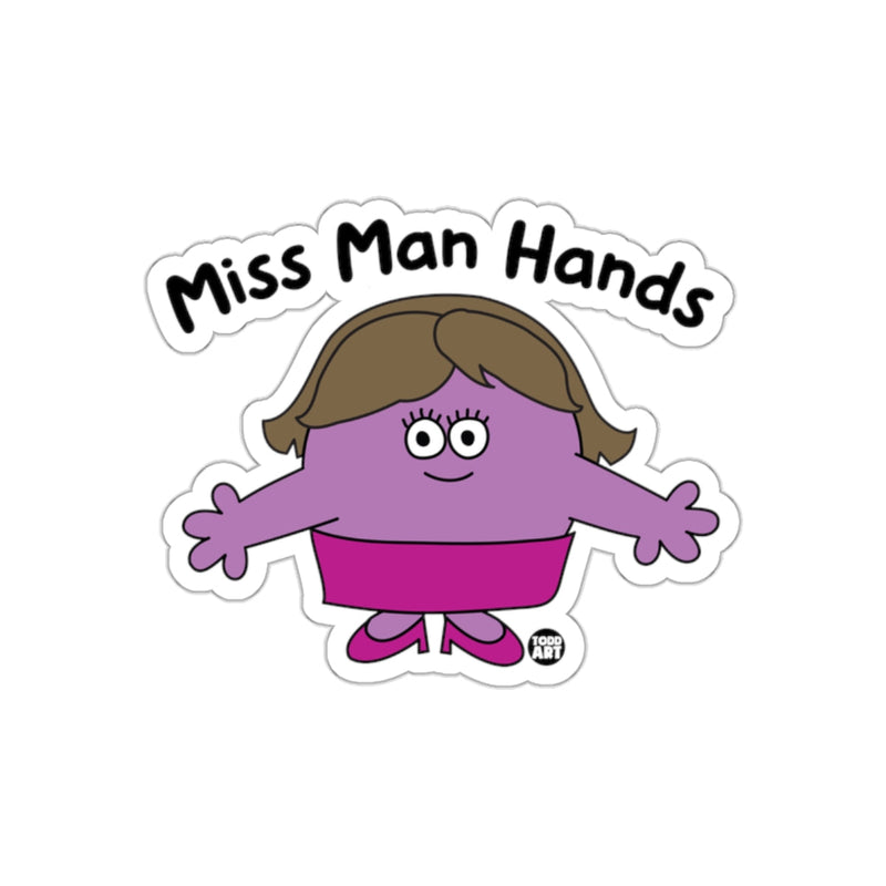 Load image into Gallery viewer, Miss Man Hands Cartoon Character Sticker Product
