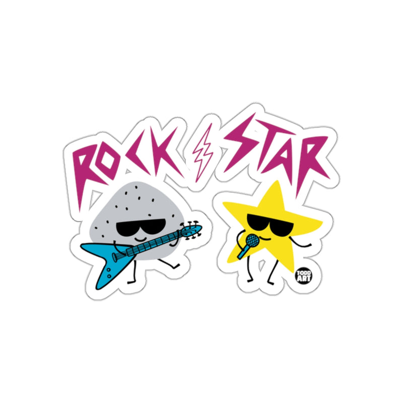 Load image into Gallery viewer, Rock Star Cartoon Rocking Out Art sticker
