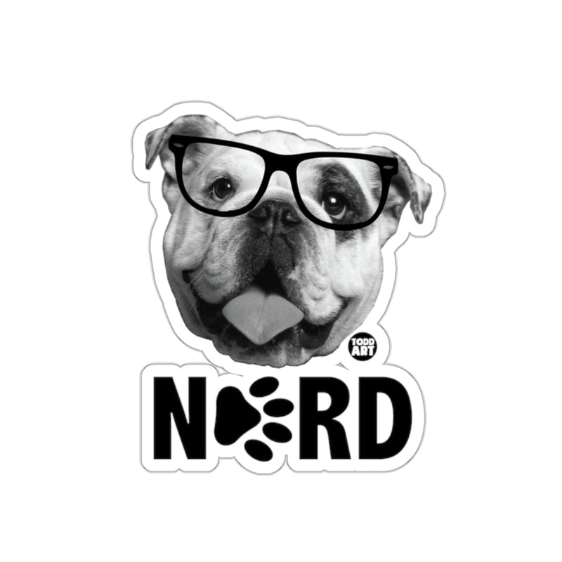 Load image into Gallery viewer, Cute Bulldog Nerd Glasses Todd Art Sticker
