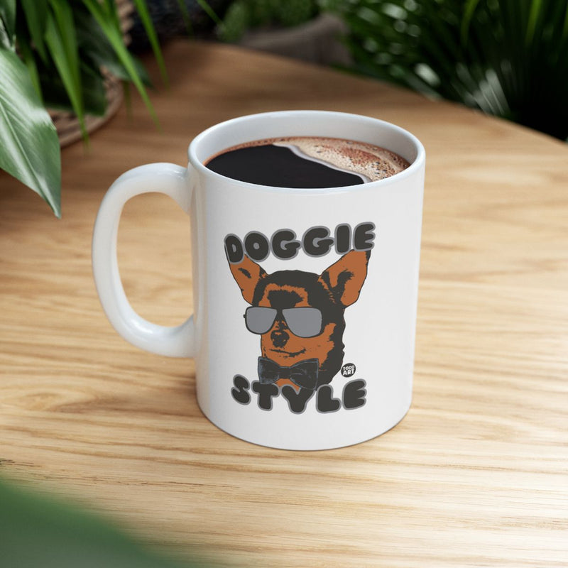 Load image into Gallery viewer, Doggie Style Coffee Mug with Cool Dog Graphic
