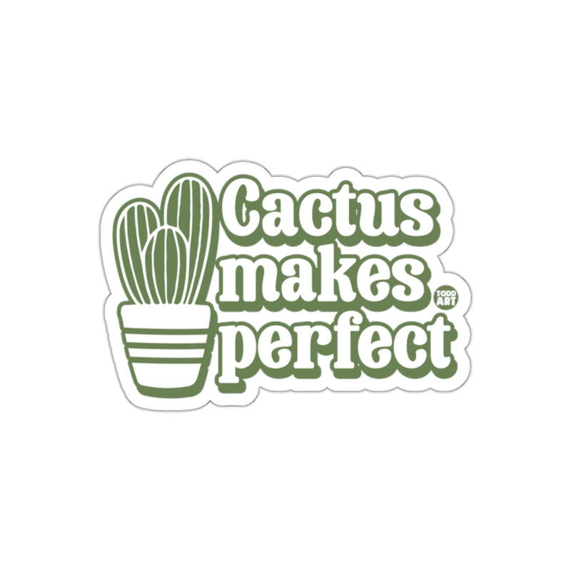 Load image into Gallery viewer, Cactus Makes Perfect Green Artwork Design Todd Art sticker
