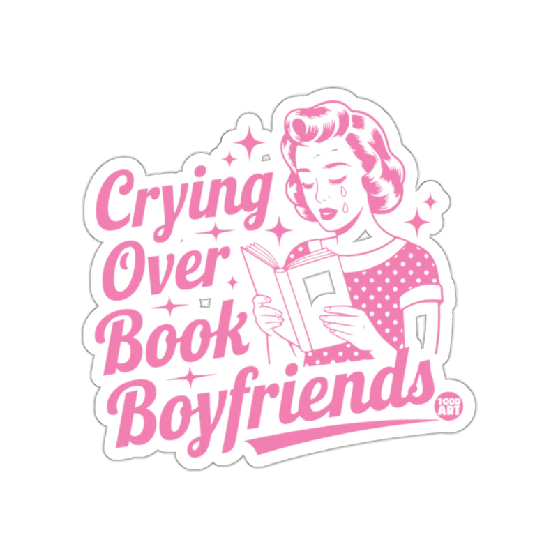 Load image into Gallery viewer, Crying Over Book Boyfriends Retro Style Sticker
