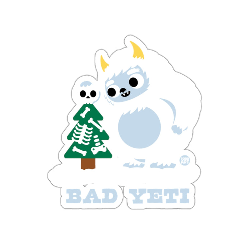 Load image into Gallery viewer, Cute Bad Yeti with Skeleton Christmas Tree Sticker
