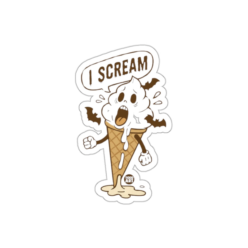 Load image into Gallery viewer, I Scream Ice Cream Cone Character Sticker
