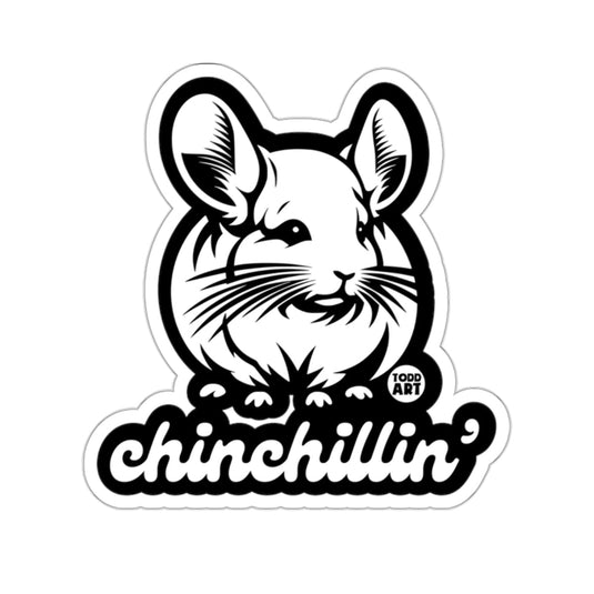 Chinchillin' Todd Art Cute Chinchilla Sticker Design