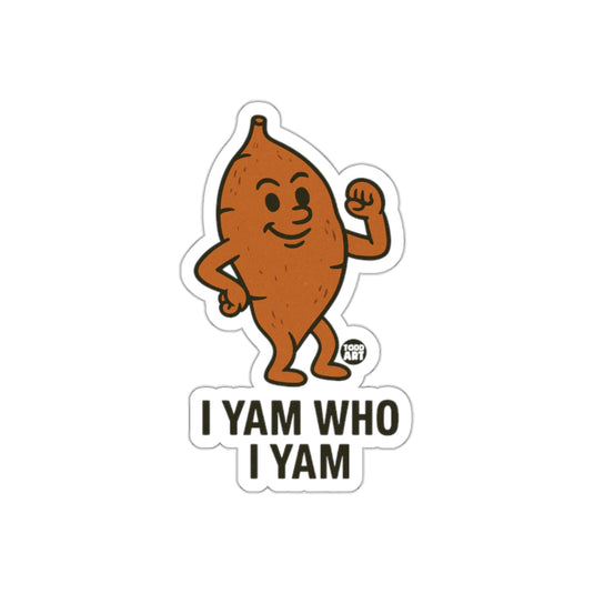 I Yam Who I Yam Cartoon Sticker
