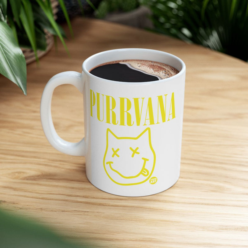 Load image into Gallery viewer, PURRVANA Cat Design Mug with Fun Graphic Print

