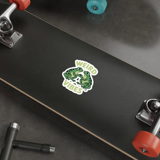 Weird Vibes Frogs Illustration Graphic Decal Sticker