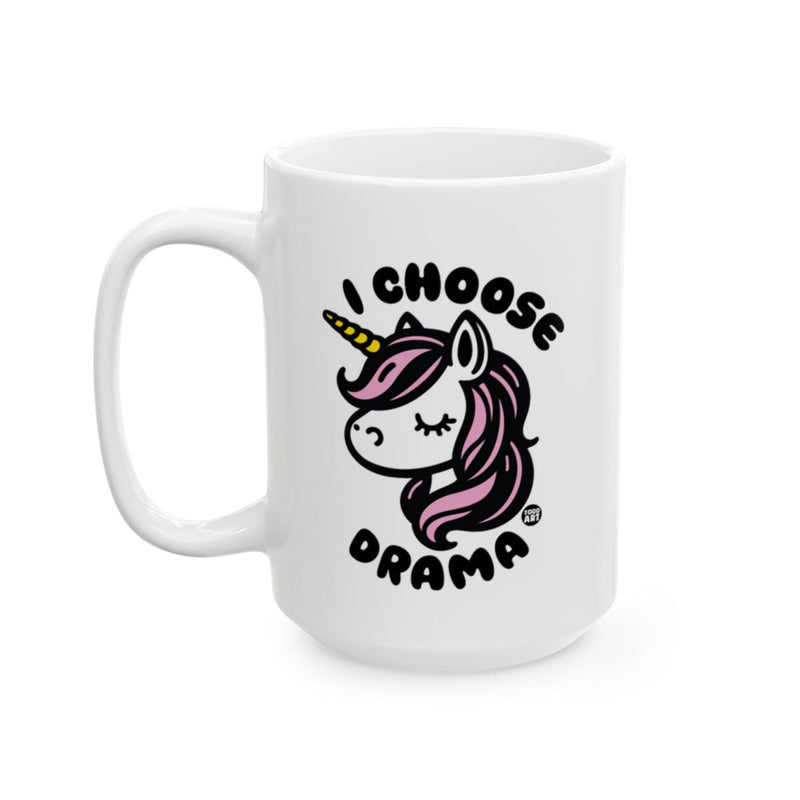 Load image into Gallery viewer, I Choose Drama Unicorn Graphic Design Mug
