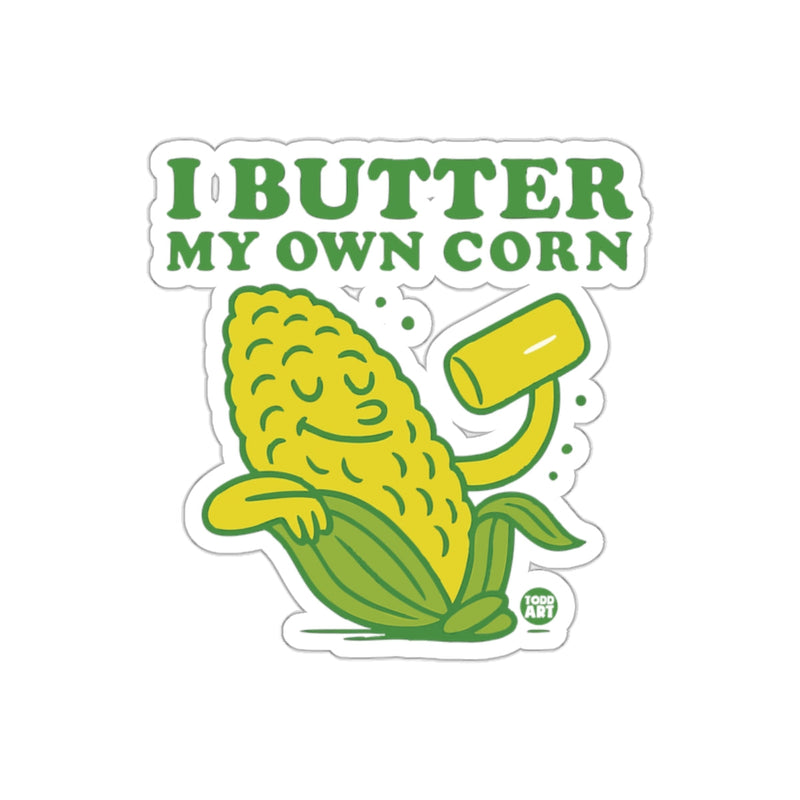 Load image into Gallery viewer, I Butter My Own Corn Cute Happy Corn Sticker Decal
