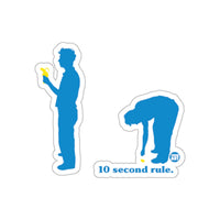 Funny 10 Second Rule Sticker with Banana Design
