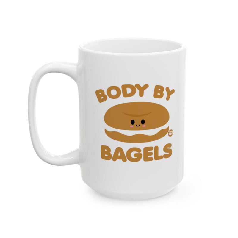 Load image into Gallery viewer, Body By Bagels Cute Fun Mug Beverage Holder
