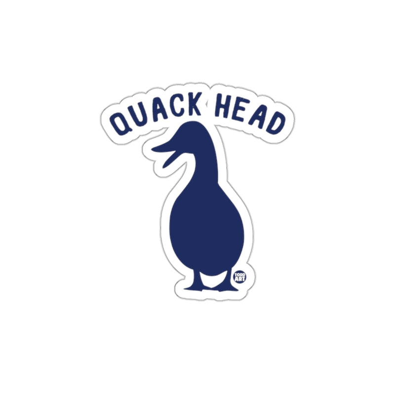 Load image into Gallery viewer, Quack Head Sticker Funny Duck Shape Black Text Sticker
