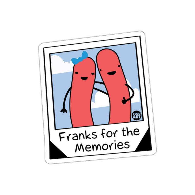 Load image into Gallery viewer, Franks for the Memories whimsical cartoon sticker
