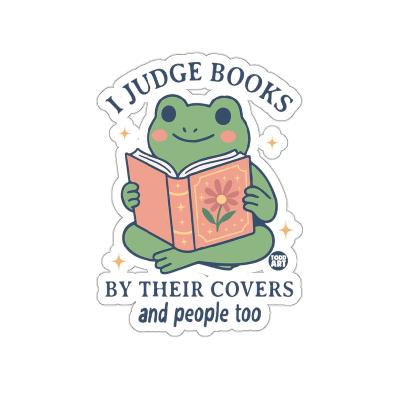 Load image into Gallery viewer, Funny Frog Judging Books Cute Reading Sticker
