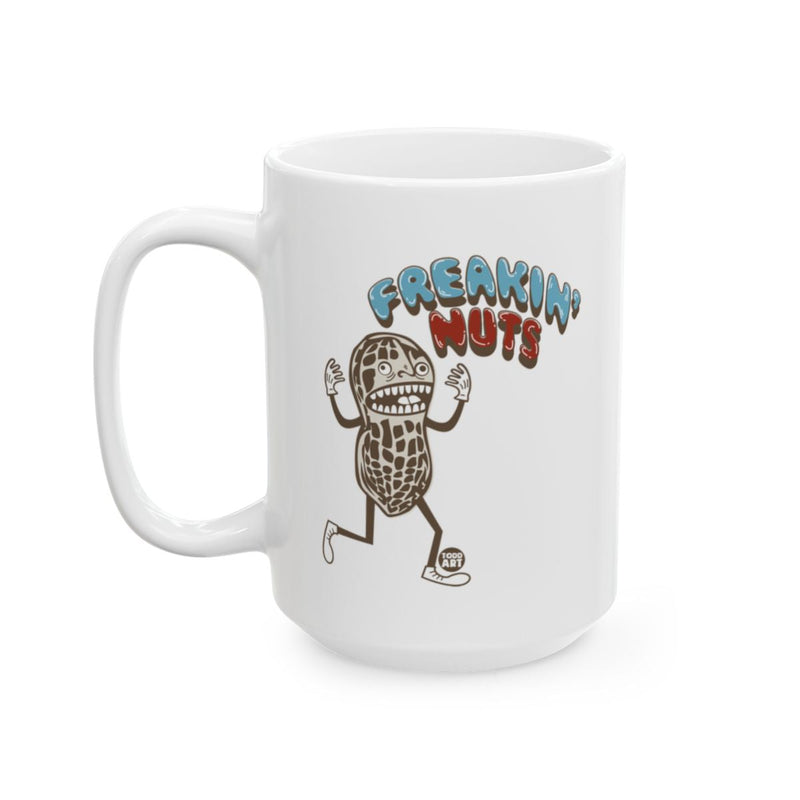 Load image into Gallery viewer, Freakin' Nuts Mug Fun Illustrated Design Coffee Cup
